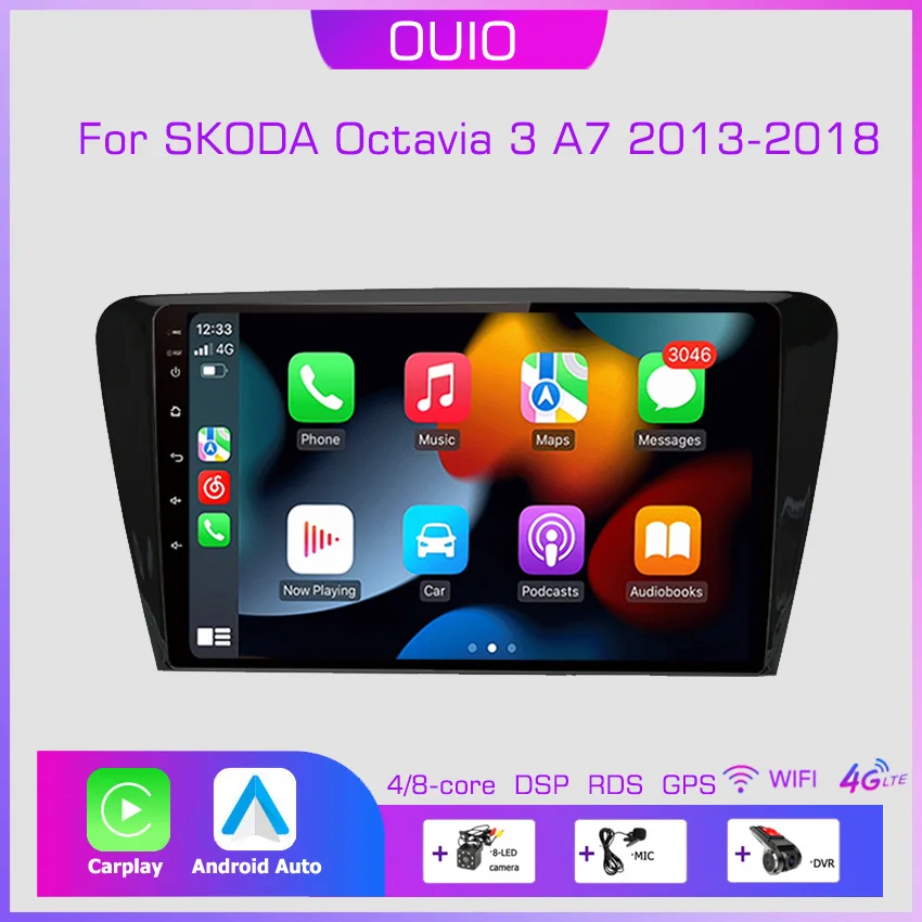 8GB+128GB Carplay Radio For SKODA Octavia 3 A7 2013-2018 Car stereo Multimedia Player Android Auto GPS navigation 2DIN NO DVD
8GB+128GB Carplay Radio For SKODA Octavia 3 A7 2013-2018 Car stereo Multimedia Player Android Auto GPS navigation 2DIN NO DVD