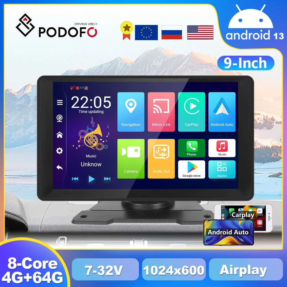 Автомобильный видеорегистратор Podofo, 9 дюймов, Android 4 + 64 ГБ, GPS Wifi BT
Автомобильный видеорегистратор Podofo, 9 дюймов, Android 4 + 64 ГБ, GPS Wifi BT