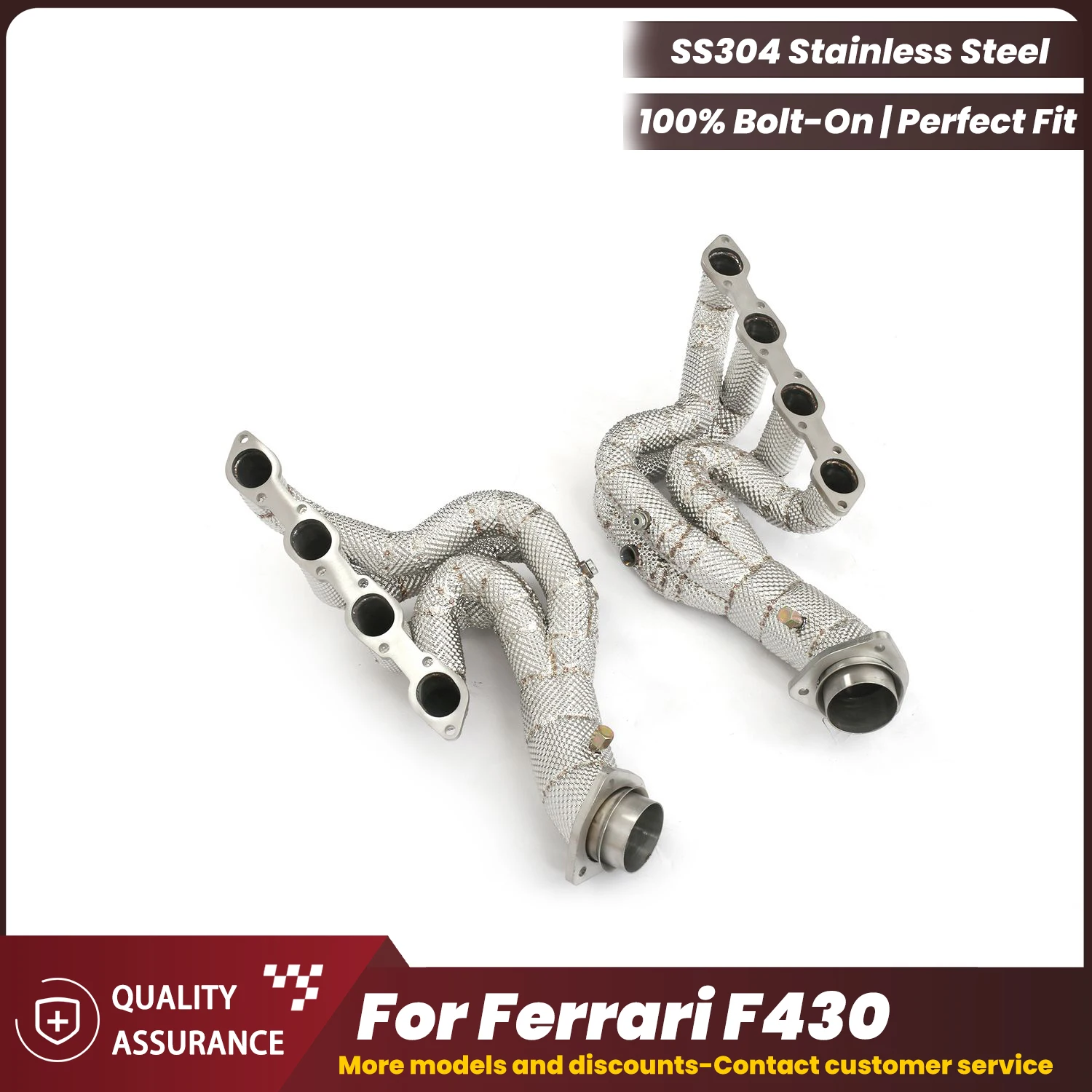 ECCF Headers With Heat Shield For Ferrari F430 Aggressive Race Sound High Flow Performance Upgrade Easy Installation
ECCF Headers With Heat Shield For Ferrari F430 Aggressive Race Sound High Flow Performance Upgrade Easy Installation
