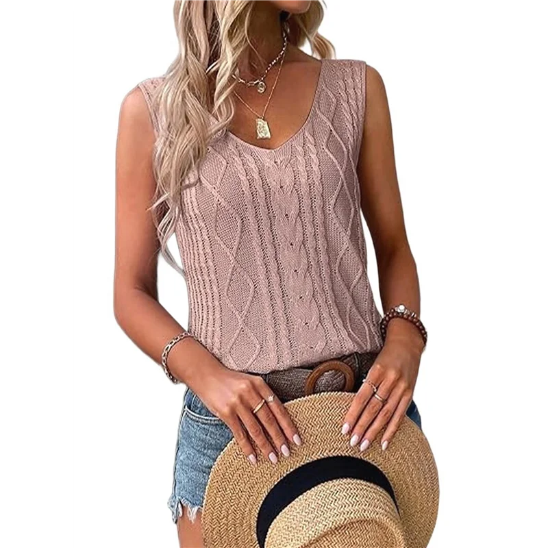 【SEE】Women Sleeveless Tank Tops Cable Knit Sweater Vests V Neck Casual Clothes Summertrendy Outfits 2025
【SEE】Women Sleeveless Tank Tops Cable Knit Sweater Vests V Neck Casual Clothes Summertrendy Outfits 2025