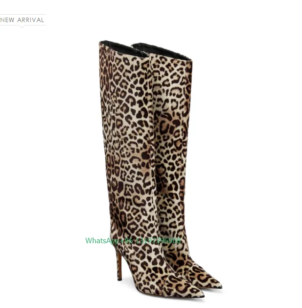 Lady Leopard Print Design Stiletto Heel Boots Sexy Side Zip Pointed Toe Boots Punk Solid Knee Boots Footwear Large Size 46 Fall
Lady Leopard Print Design Stiletto Heel Boots Sexy Side Zip Pointed Toe Boots Punk Solid Knee Boots Footwear Large Size 46 Fall