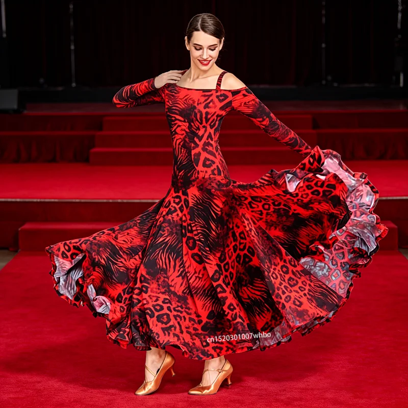 Ballroom Dance Competition Dress Women Waltz Social Dancing Performance Professional Costumes Modern Dance Leopard Printed Dress
Ballroom Dance Competition Dress Women Waltz Social Dancing Performance Professional Costumes Modern Dance Leopard Printed Dress