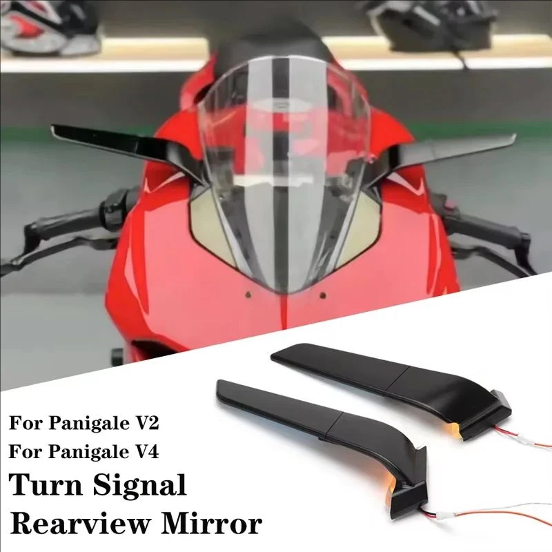 New Motorcycle For Ducati Panigale V2 2020-2023 PANIGALE V4 2019-2022 Rearview Mirrors with LED Rotating Adjustable Wing Mirrors
New Motorcycle For Ducati Panigale V2 2020-2023 PANIGALE V4 2019-2022 Rearview Mirrors with LED Rotating Adjustable Wing Mirrors