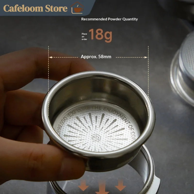 Hero Vortex Coffee Filter Basket 58Mm 18G Double Shot Espresso Coffee Machine Portafilter Stainless Steel Extraction Accessory
Hero Vortex Coffee Filter Basket 58Mm 18G Double Shot Espresso Coffee Machine Portafilter Stainless Steel Extraction Accessory