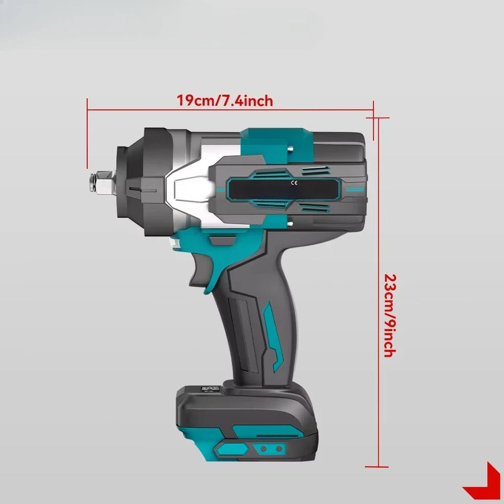 600W Power Wrench 1700N.m Torque Impact Power Wrenches Brushless Motor Electric Wrench For Truck For 18V Battery
600W Power Wrench 1700N.m Torque Impact Power Wrenches Brushless Motor Electric Wrench For Truck For 18V Battery