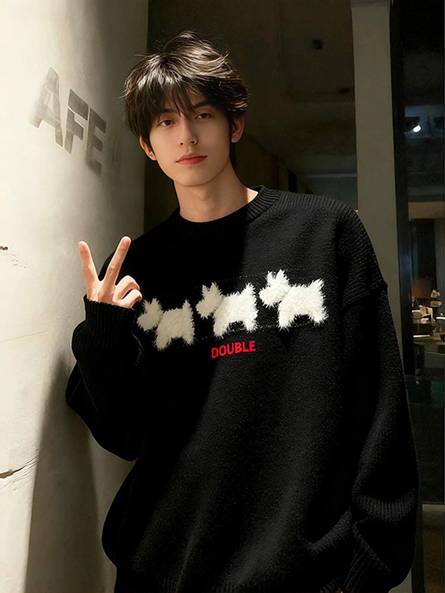 American Retro Color Blo Dog Pattern Knitted Sweater Loose Casual ex Winter Warm Faionable round Ne Pullover Sweater
American Retro Color Blo Dog Pattern Knitted Sweater Loose Casual ex Winter Warm Faionable round Ne Pullover Sweater