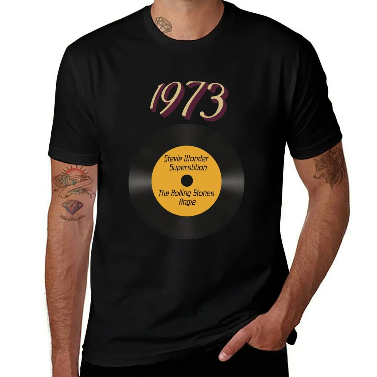 Year 1973 and vinyl T-Shirt tees vintage anime shirt tops plain black t shirts men
Year 1973 and vinyl T-Shirt tees vintage anime shirt tops plain black t shirts men