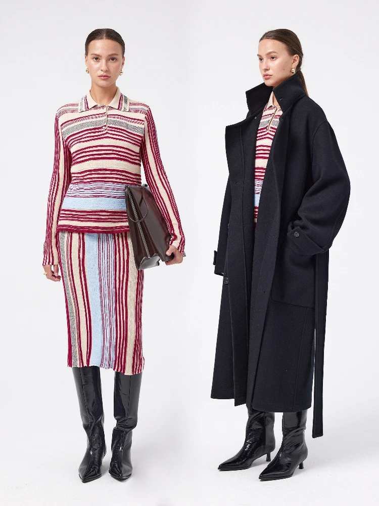 Stripes irt Sweater Slim Fit f Skirt MAIMAI Qichi Danxia Women's Busin Casual Faion Spring Autumn
Stripes irt Sweater Slim Fit f Skirt MAIMAI Qichi Danxia Women's Busin Casual Faion Spring Autumn