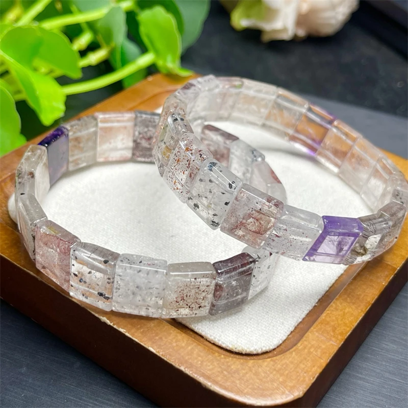 Natural Super Seven Quartz Bangle Fortune Energy Bangle Mineral String Woman Amulet Jewelry Healing Gift 1pcs
Natural Super Seven Quartz Bangle Fortune Energy Bangle Mineral String Woman Amulet Jewelry Healing Gift 1pcs