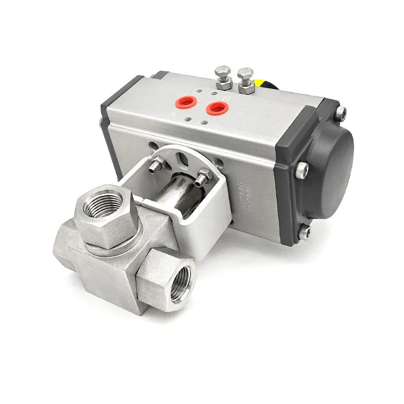 1" 304 Stainless steel Pneumatic High Pressure 320P 3-way Ball valve Q611F-16P Double Acting Cylinder
1" 304 Stainless steel Pneumatic High Pressure 320P 3-way Ball valve Q611F-16P Double Acting Cylinder