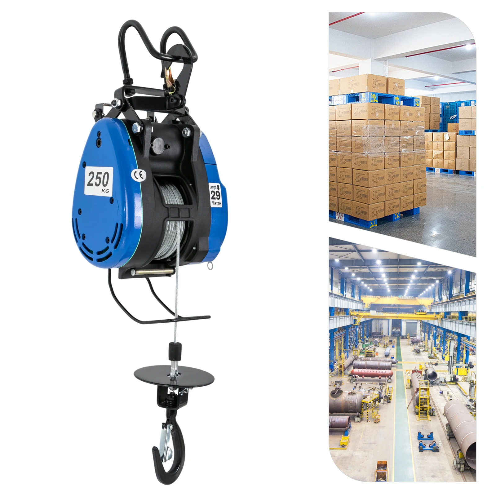 1300W Electric Hoist with Wireless Remote Control Electric Winch for Agriculture/Factories/Mines/Logistics/Construction Sites
1300W Electric Hoist with Wireless Remote Control Electric Winch for Agriculture/Factories/Mines/Logistics/Construction Sites