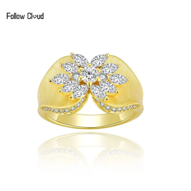 Follow Cloud Italian Vintage Total 1.46ct Moissanite Rings for Women Flower Shape S925 Sterling Silver Wedding Fine Jewelry Gift
Follow Cloud Italian Vintage Total 1.46ct Moissanite Rings for Women Flower Shape S925 Sterling Silver Wedding Fine Jewelry Gift