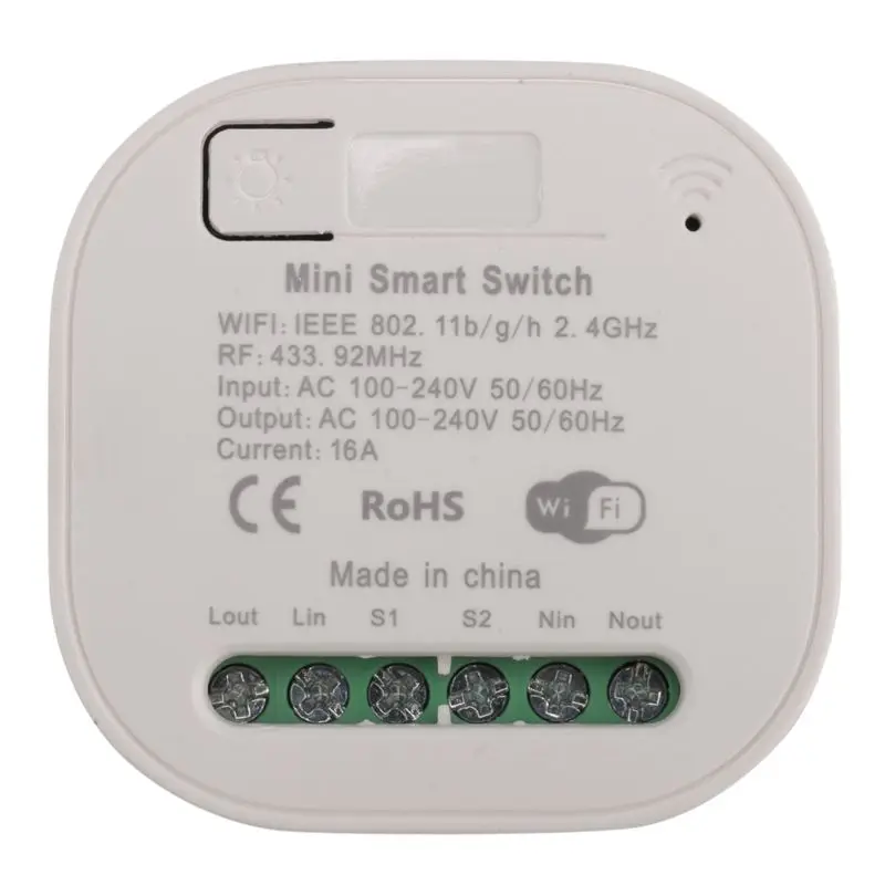 Hot-Tuya WIFI RF433 Receiver 16A Wifi Smart Wireless Switch 433Mhz Remote Control Smart Timer Switch For Alexa Google Home Durab
Hot-Tuya WIFI RF433 Receiver 16A Wifi Smart Wireless Switch 433Mhz Remote Control Smart Timer Switch For Alexa Google Home Durab