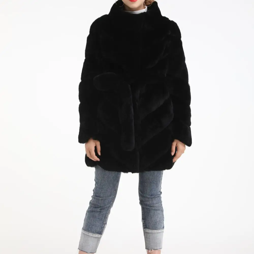 Rex rabbit fur lapel coat 1907016
Rex rabbit fur lapel coat 1907016