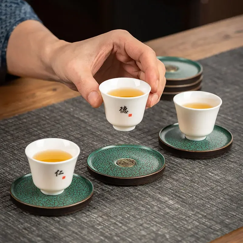 Nordic Gold Plated Dark Green Ceramic Coaster Home Tea Cup Tea Set Accessories Mini Small Tray Home Decoration Porcelain Crafts
Nordic Gold Plated Dark Green Ceramic Coaster Home Tea Cup Tea Set Accessories Mini Small Tray Home Decoration Porcelain Crafts