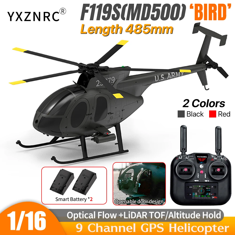 YUXIANG 1/16 F119S(MD500) 9CH GPS RC Helicopter
YUXIANG 1/16 F119S(MD500) 9CH GPS RC Helicopter