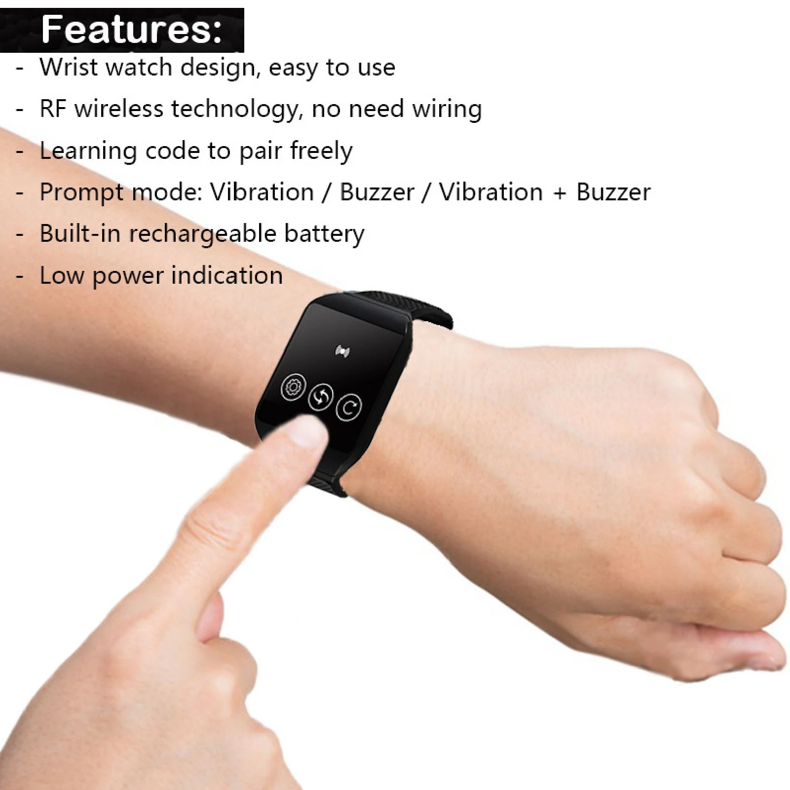 4 in 1 Wireless Calling System with 4 Watch Receivers Water Resistant Wireless Caregiver Pager Nurse Call System for Restaurant
4 in 1 Wireless Calling System with 4 Watch Receivers Water Resistant Wireless Caregiver Pager Nurse Call System for Restaurant