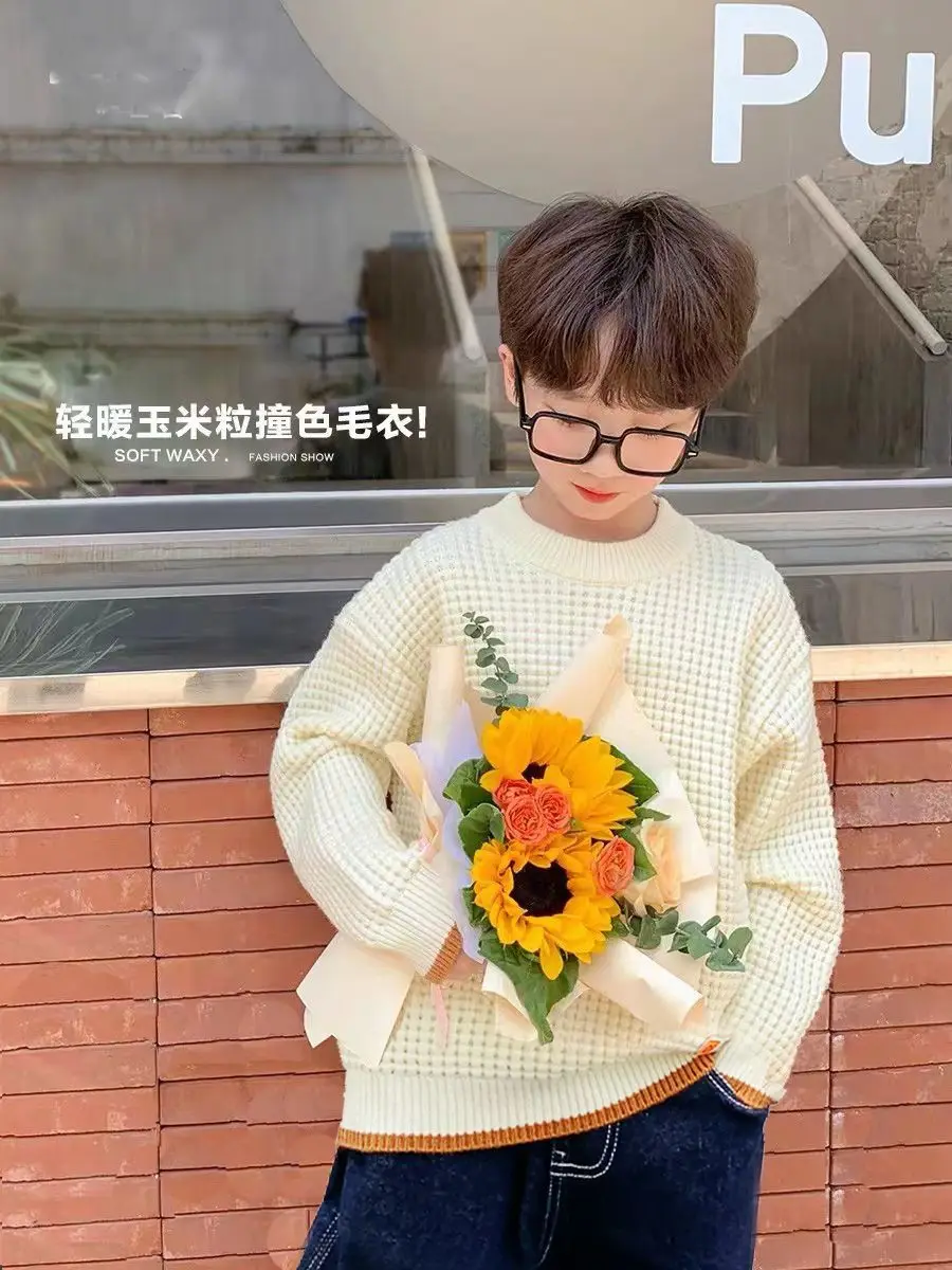 Boys' Sweater Autumn And Winter 2022 New Children 'S Sweater Fashion Pullover Top Boy Clothes
Boys' Sweater Autumn And Winter 2022 New Children 'S Sweater Fashion Pullover Top Boy Clothes
