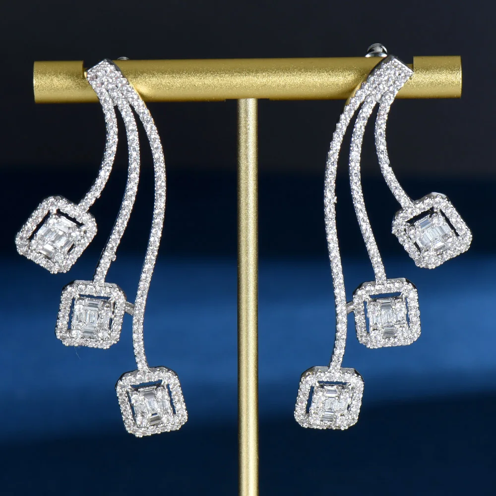 HIBRIDE Big Wave Square Shape Stud Errings for Women Wedding Cubic Zirconia Dubai Bridal Jewelry Accessories Bohemia E-1090
HIBRIDE Big Wave Square Shape Stud Errings for Women Wedding Cubic Zirconia Dubai Bridal Jewelry Accessories Bohemia E-1090
