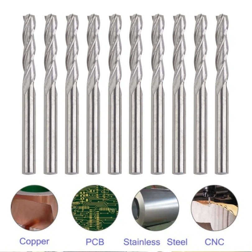 10pcs Three Edged Milling Cutters for Woodworking Tool, Adopt Tungsten Steel Burr-Free Milling Tool High Bearing Capacity
10pcs Three Edged Milling Cutters for Woodworking Tool, Adopt Tungsten Steel Burr-Free Milling Tool High Bearing Capacity