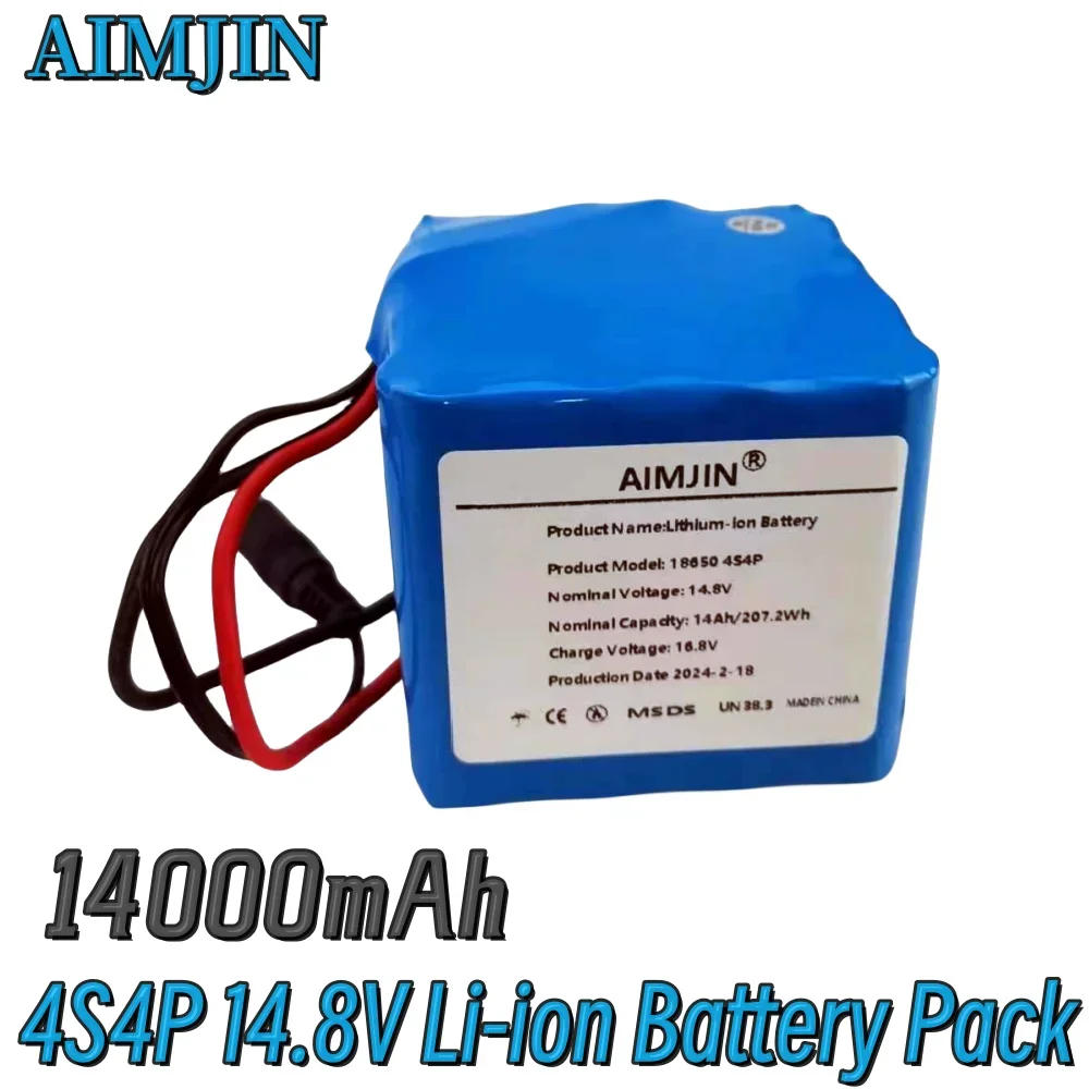 14.8V 4S4P 18650 Li-ion Battery 14Ah 207.2WH 16.8V LED night fishing light heater mining light amplifier battery BMS
14.8V 4S4P 18650 Li-ion Battery 14Ah 207.2WH 16.8V LED night fishing light heater mining light amplifier battery BMS