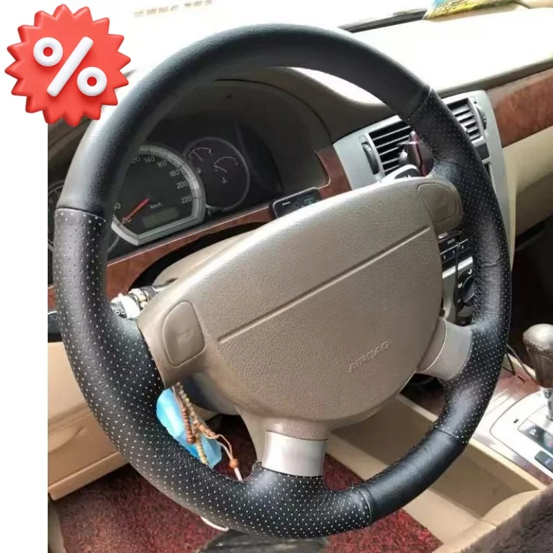 Custom Hand-stitched Black Genuine Leather Car Steering Wheel Cover For Buick Excelle Daewoo Gentra 2013 2015 Lacetti 2006-2012
Custom Hand-stitched Black Genuine Leather Car Steering Wheel Cover For Buick Excelle Daewoo Gentra 2013 2015 Lacetti 2006-2012