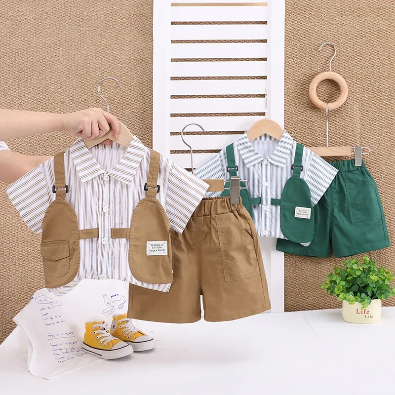 New Summer Baby Boys Clothes Kids Clothing Suit Children Short Sleeved Shirt Shorts 2Pcs/Sets Toddler Costume Infant Tracksuits
New Summer Baby Boys Clothes Kids Clothing Suit Children Short Sleeved Shirt Shorts 2Pcs/Sets Toddler Costume Infant Tracksuits