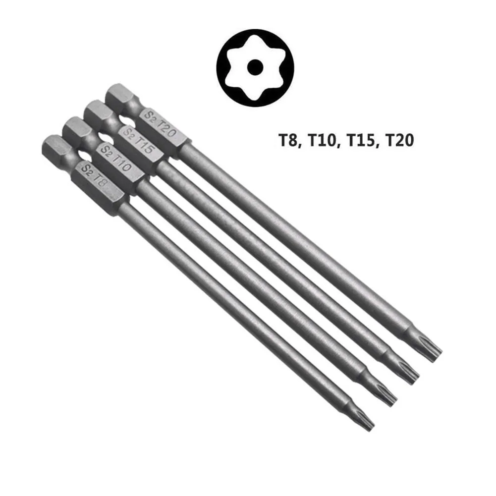 4pcs Magnetic Screwdriver Bits Set 1/4 Inch Hex Shank 100mm Long Electric Drill Bit For Electric Screw Driver Repair Tool
4pcs Magnetic Screwdriver Bits Set 1/4 Inch Hex Shank 100mm Long Electric Drill Bit For Electric Screw Driver Repair Tool