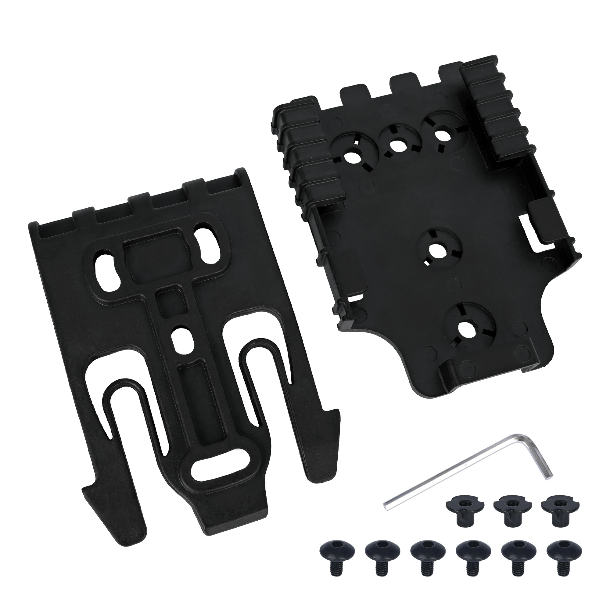 Quick Locking System Kit (QLS Kit), QLS 19 Locking Fork and QLS 22L Receiver Plate for Drop Leg Holster, Duty Belt and Mid Ride
Quick Locking System Kit (QLS Kit), QLS 19 Locking Fork and QLS 22L Receiver Plate for Drop Leg Holster, Duty Belt and Mid Ride