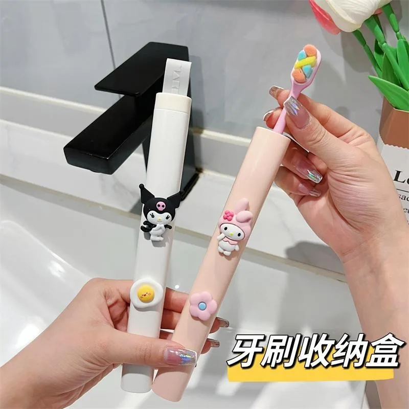 New Sanrio anime cartoon Hello Kitty Kurome storage box for travel, portable small toothbrush box with lid, toothbrush box gift
New Sanrio anime cartoon Hello Kitty Kurome storage box for travel, portable small toothbrush box with lid, toothbrush box gift