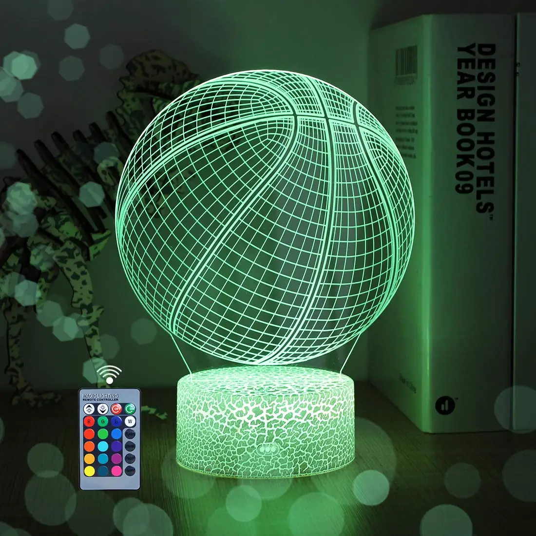 3D Basketbal Night Light for Lover, Brithday Or Chrismas Gifts with Remote and Smart Touch 16 Colors Changing Dimmable Table Lam
3D Basketbal Night Light for Lover, Brithday Or Chrismas Gifts with Remote and Smart Touch 16 Colors Changing Dimmable Table Lam