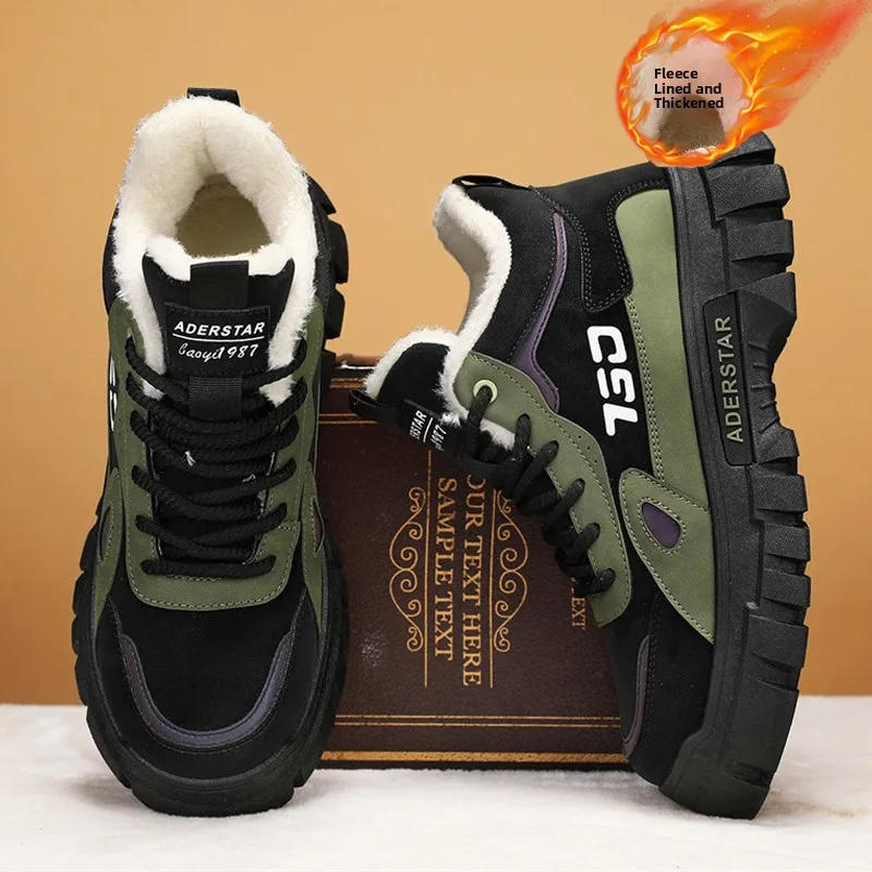 Men's High-Top Winter Boots Warm Fleece Sports Work Shoes Anti-Slip Waterproof Outdoor Climbing Boots
Men's High-Top Winter Boots Warm Fleece Sports Work Shoes Anti-Slip Waterproof Outdoor Climbing Boots