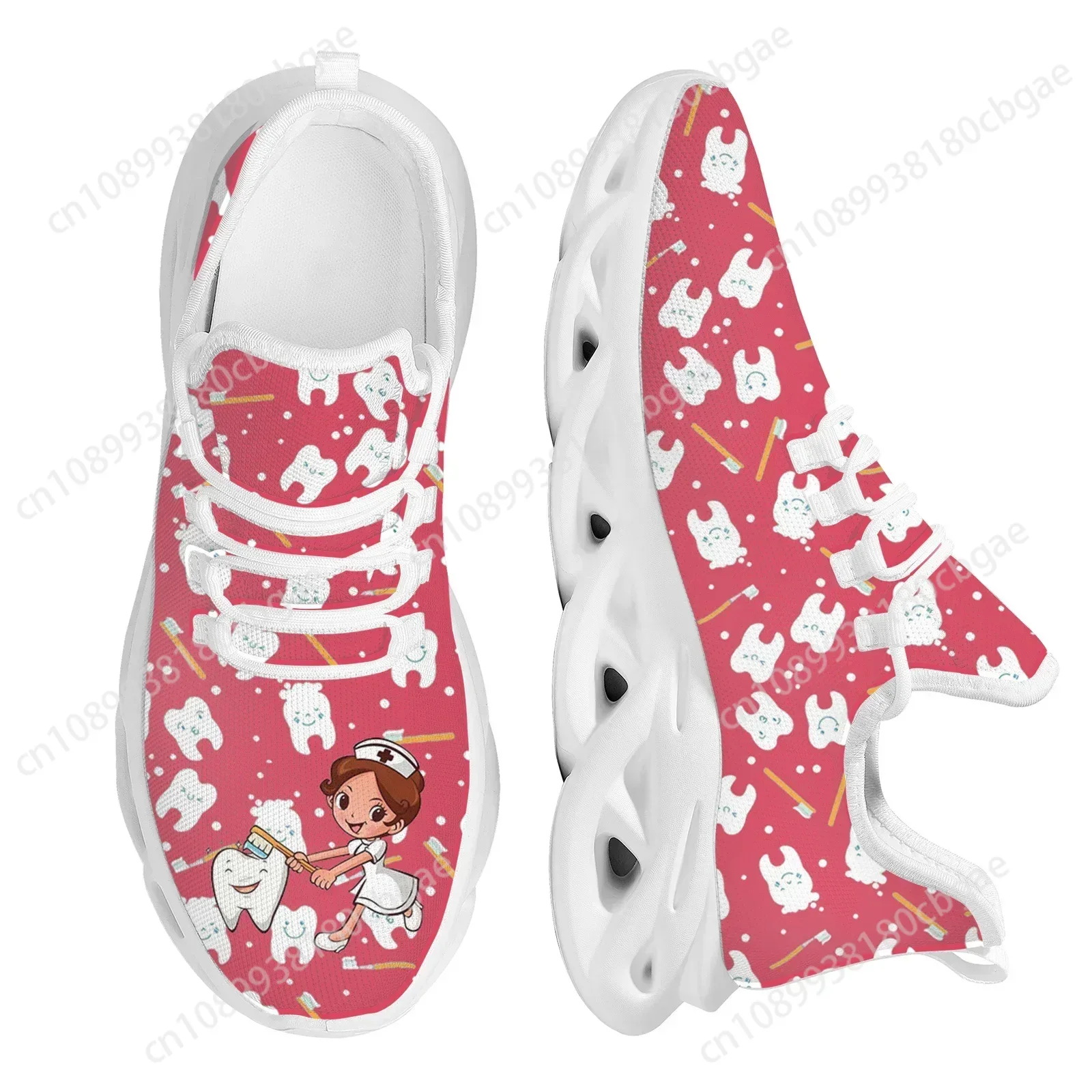 Hot Women's Mesh Swing Sneakers Kawaii Nurse and Teeth Cartoon Platform Shoes for Ladies Comfort Lace-up Walking Tennis
Hot Women's Mesh Swing Sneakers Kawaii Nurse and Teeth Cartoon Platform Shoes for Ladies Comfort Lace-up Walking Tennis