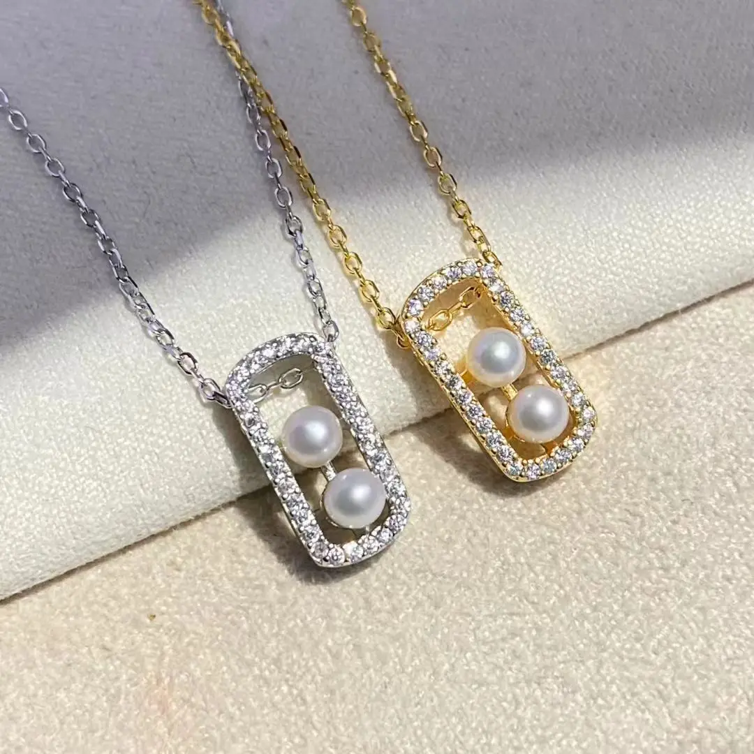 S925 Sterling Silver Necklace Findings Jewelry Base Settings Mountings Parts Mounts for 3-3.5mm Pearls Stones
S925 Sterling Silver Necklace Findings Jewelry Base Settings Mountings Parts Mounts for 3-3.5mm Pearls Stones