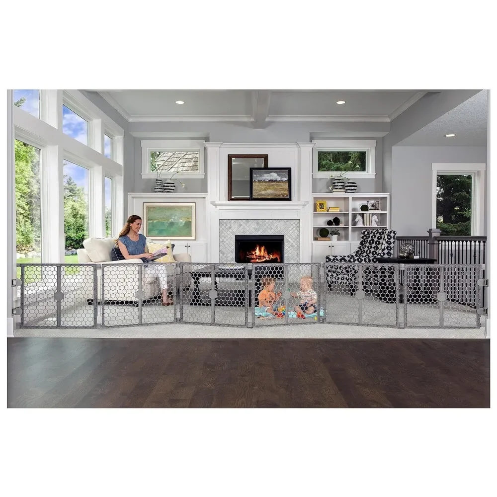 Plastic 192-Inch Super Wide Adjustable Baby Gate and Play Yard, 2-In-1, Bonus Kit, Includes 4 Pack of Wall Mounts-4 Count
Plastic 192-Inch Super Wide Adjustable Baby Gate and Play Yard, 2-In-1, Bonus Kit, Includes 4 Pack of Wall Mounts-4 Count