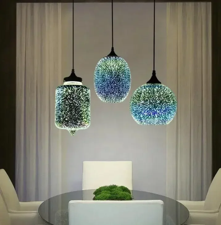 Modern 3D colorful northern Europe Star hanging glass lampshade chandelier E27 led kitchen dining room living room
Modern 3D colorful northern Europe Star hanging glass lampshade chandelier E27 led kitchen dining room living room