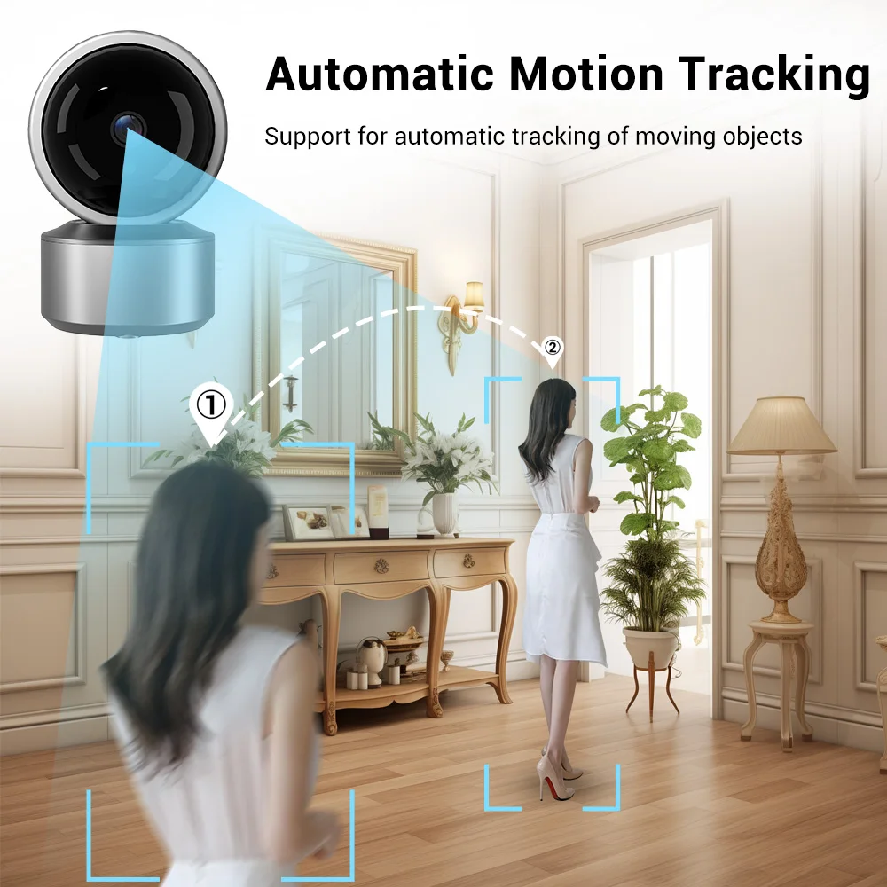 5MP Tuya IP Camera Wireless Two Way Audio Auto Tracking Night Vision Motion Detection Cloud Storage Smart Home Security
5MP Tuya IP Camera Wireless Two Way Audio Auto Tracking Night Vision Motion Detection Cloud Storage Smart Home Security