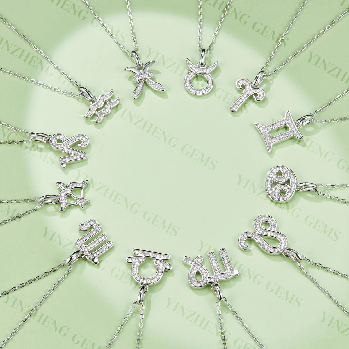 YinZheng 925 Sterling Sliver Twelve Constellations Fashion Moissanite Necklace For Women Glittering Diamond Ladies Real Jewelry
YinZheng 925 Sterling Sliver Twelve Constellations Fashion Moissanite Necklace For Women Glittering Diamond Ladies Real Jewelry