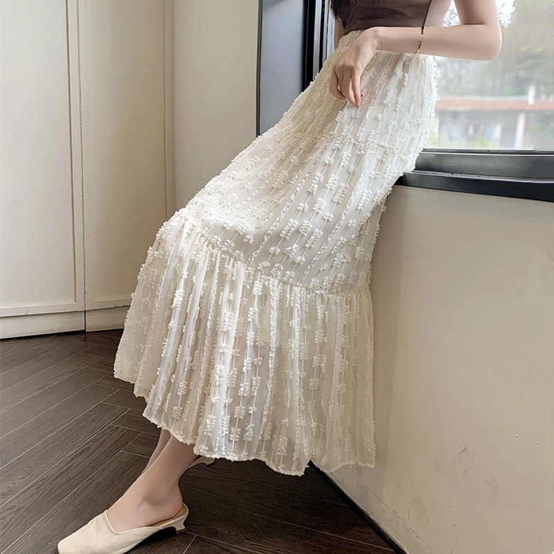 Coigarsam Women Long Skirt Spring 2024 Cute Patchwork Chiffon Floral Print Embroidery High Waist Apricot Color Black Skirts
Coigarsam Women Long Skirt Spring 2024 Cute Patchwork Chiffon Floral Print Embroidery High Waist Apricot Color Black Skirts