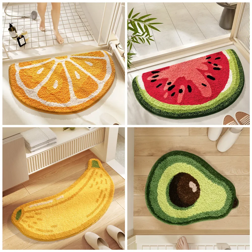 Funny Fruit Bath Mat - Non-Slip Microfiber Rug for Bathroom, Super Absorbent & Quick Dry, Cute Cartoon Shape, Soft Flocked
Funny Fruit Bath Mat - Non-Slip Microfiber Rug for Bathroom, Super Absorbent & Quick Dry, Cute Cartoon Shape, Soft Flocked