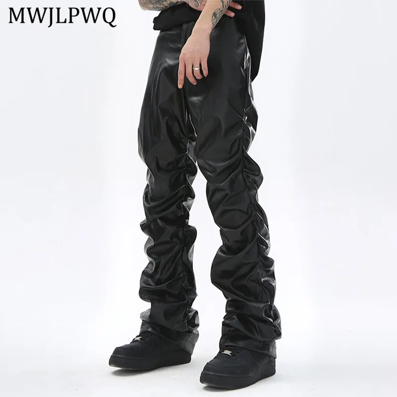 MWJLPWQ Trendy Punk Motorcycle Personality Pleated PU Leather Trousers Men High Street American Slim Fit Skinny Long Pants 20919
MWJLPWQ Trendy Punk Motorcycle Personality Pleated PU Leather Trousers Men High Street American Slim Fit Skinny Long Pants 20919