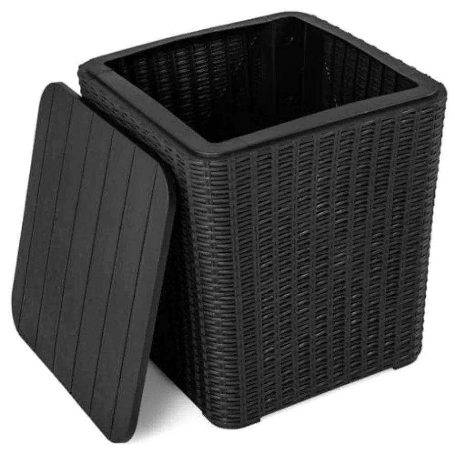 11.5 Gallon Deck Box, Outdoor Side Table with Removable Lid, Faux Wicker-Woven, 330Lbs Capacity, Outside Waterproof Storage Box
11.5 Gallon Deck Box, Outdoor Side Table with Removable Lid, Faux Wicker-Woven, 330Lbs Capacity, Outside Waterproof Storage Box