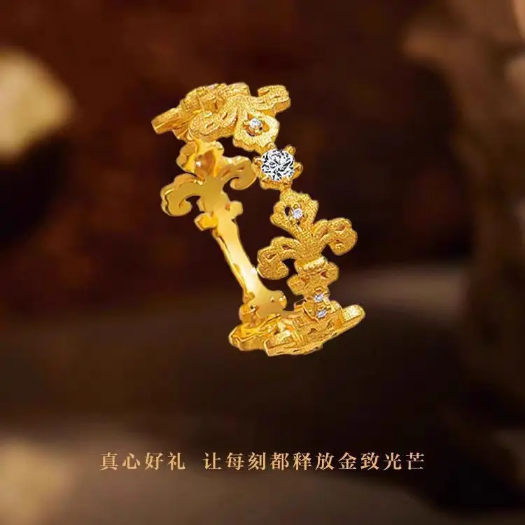 9999 24K Pure Gold Iris Ring and Bracelet for Women, 2024 Hot Selling Luxury Elegant Fashionable Versatile Hand Accessories
9999 24K Pure Gold Iris Ring and Bracelet for Women, 2024 Hot Selling Luxury Elegant Fashionable Versatile Hand Accessories