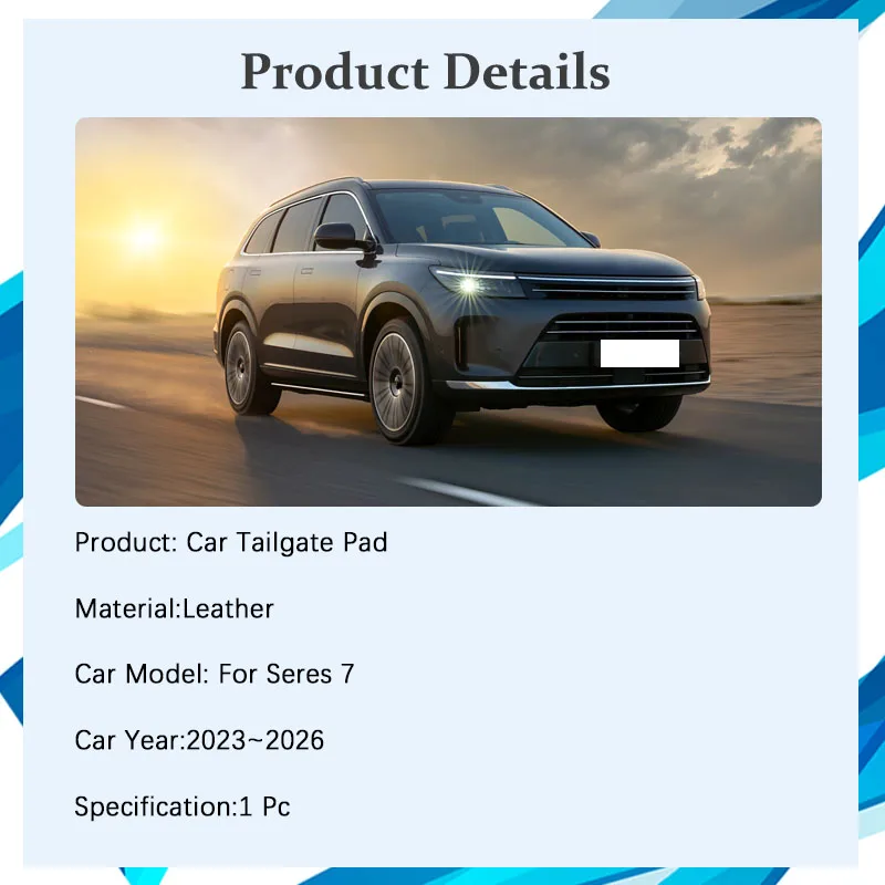For Seres 7 M7 2023 2024 2025 2026 Car Trunk Tailgate Pads Anti-dirty Cargo Liner Door Cover Boot Rug Interior Parts Acesssories
For Seres 7 M7 2023 2024 2025 2026 Car Trunk Tailgate Pads Anti-dirty Cargo Liner Door Cover Boot Rug Interior Parts Acesssories