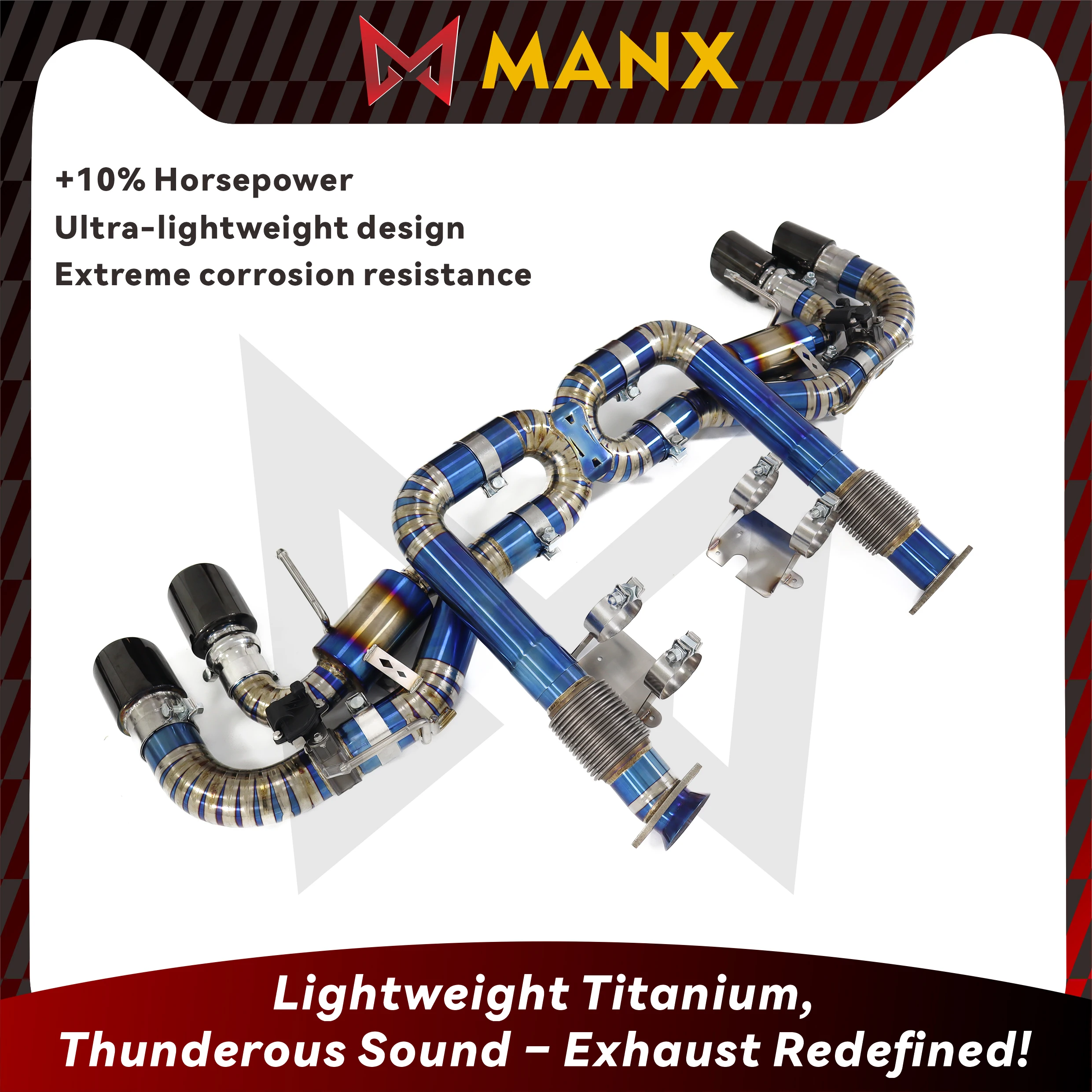 MANX Catback For Corvette C8 Focus On Titanium Pipe Clear Loud Sound Car Exhaust Customization Electronic Valve Muffler Tips
MANX Catback For Corvette C8 Focus On Titanium Pipe Clear Loud Sound Car Exhaust Customization Electronic Valve Muffler Tips