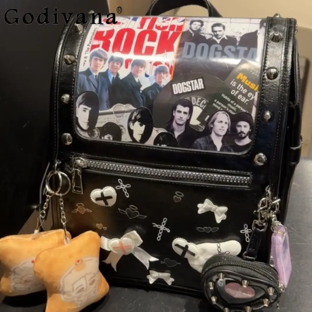 Japanese Millennium Spice Girls Rivet Laser Pain Bag Put Badge Baby Bag Quadratic Element Small Capacity Cos Comic-Con Backpack
Japanese Millennium Spice Girls Rivet Laser Pain Bag Put Badge Baby Bag Quadratic Element Small Capacity Cos Comic-Con Backpack