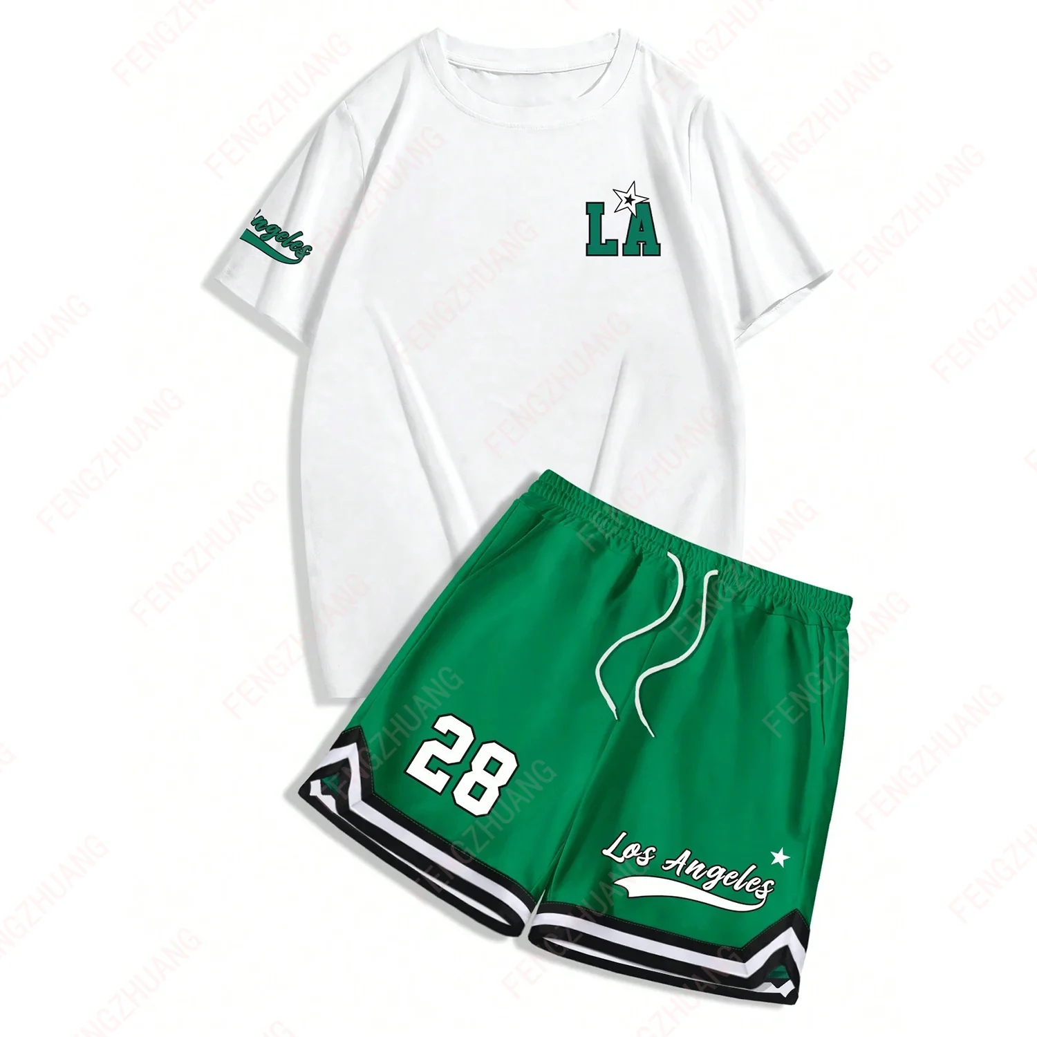 Short Sleeve Round Neck Letter Printed Casual T-Shirt Set Shorts Casual Loose With Drawstring Waist Shorts Daily Wear Set
Short Sleeve Round Neck Letter Printed Casual T-Shirt Set Shorts Casual Loose With Drawstring Waist Shorts Daily Wear Set