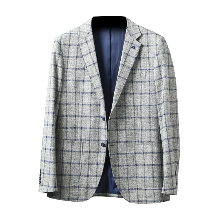 Ele ey Plaid Suit Casual Single-breasted Men's Spring Faion Urban Sle Stand Fit No Tails Two-button Suit Jaet
Ele ey Plaid Suit Casual Single-breasted Men's Spring Faion Urban Sle Stand Fit No Tails Two-button Suit Jaet