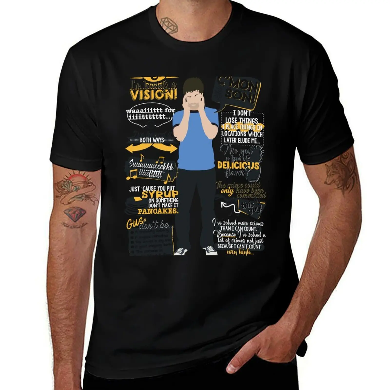 Psych - Shawn Spencer Quotes T-Shirt Simple Casual Short Sleeve Cotton T-Shirt
Psych - Shawn Spencer Quotes T-Shirt Simple Casual Short Sleeve Cotton T-Shirt