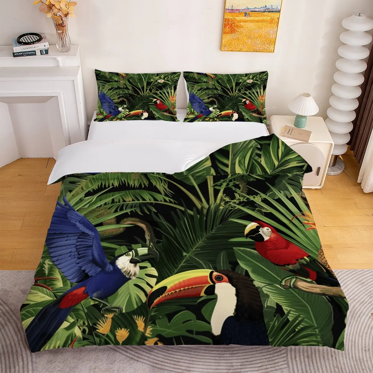 Комплект пухового одеяла Blue Bird Extra Large Size Тропическое растение 1 пододеяльник и 2 наволочки.
Комплект пухового одеяла Blue Bird Extra Large Size Тропическое растение 1 пододеяльник и 2 наволочки.